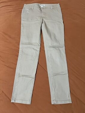Girls Khaki Slim Pants - Light Beige